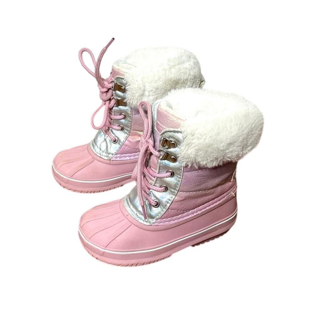 LONDON FOG Girls Bell Court Cold Weather Warm Lined Snow Boots‎ Size 10